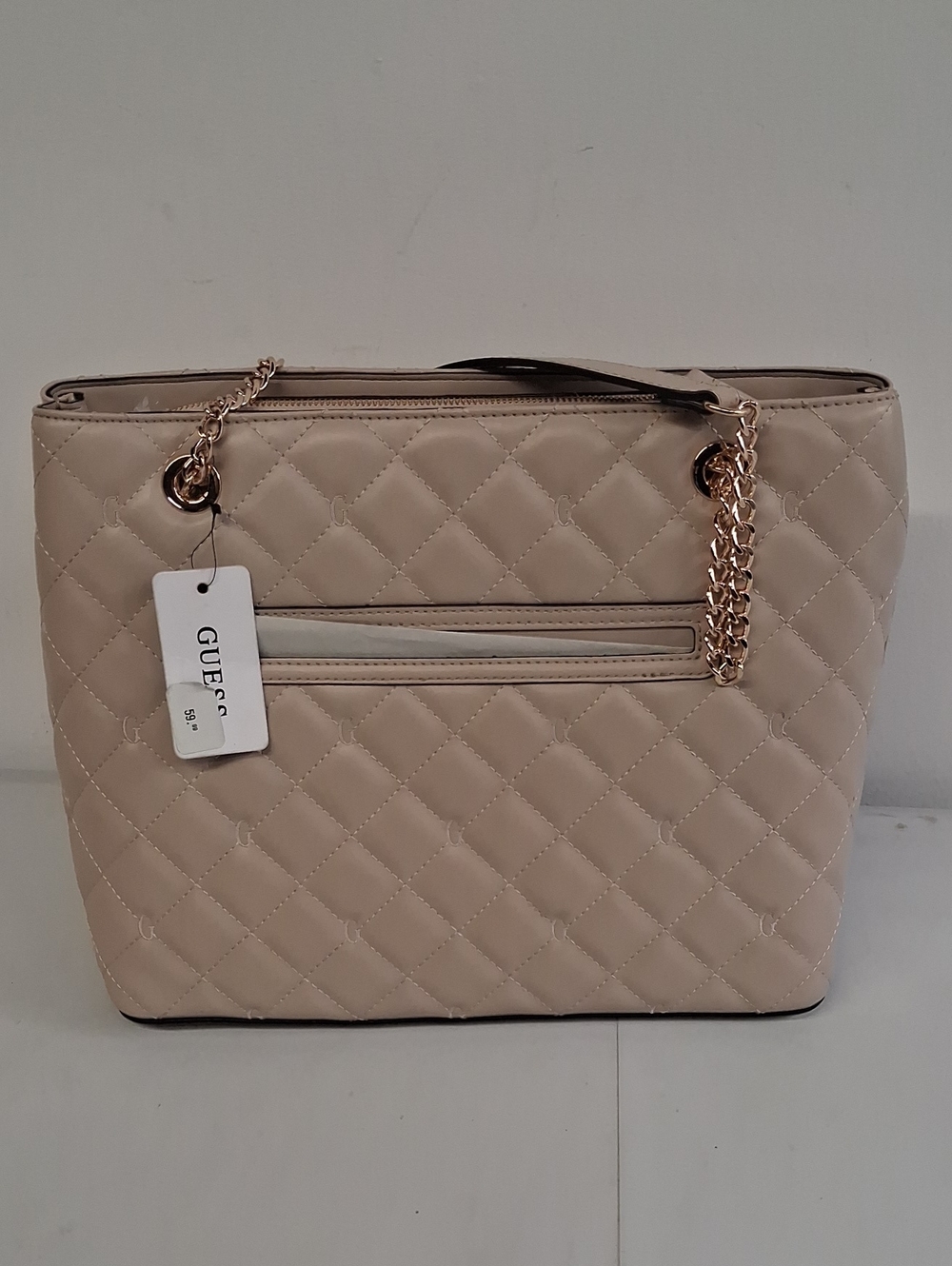 NWT Womens GUESS Ramona Bag, Color- Latte With Gold Hardware - Picture 3 of 6